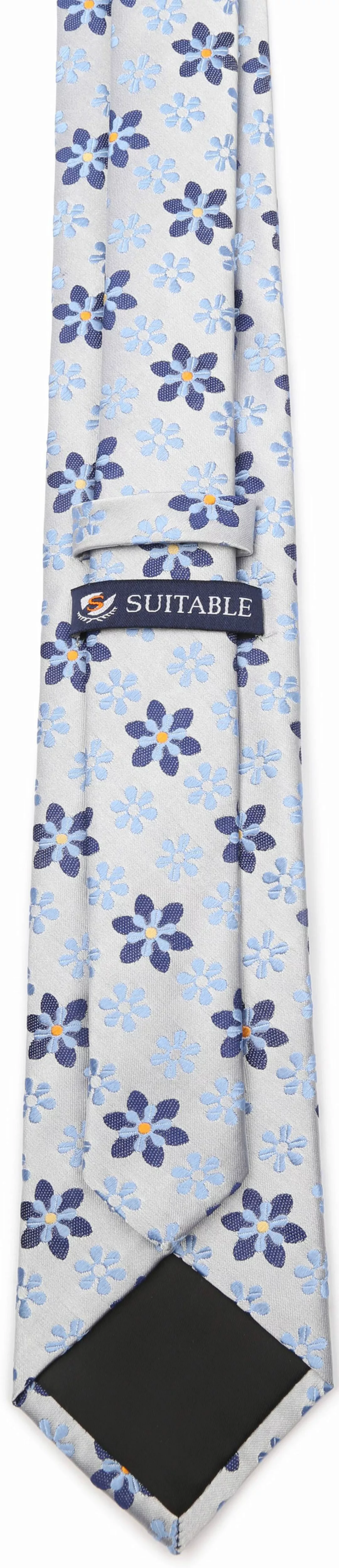 Suitable Krawatte Seide Blumen Blau - günstig online kaufen