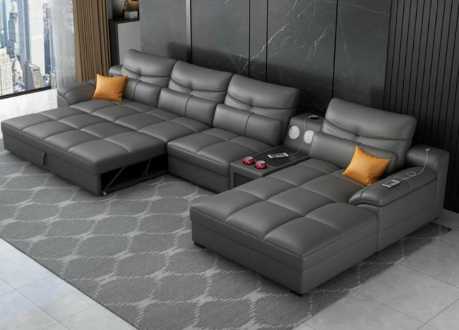 Xlmoebel Ecksofa Ecksofa in U-Form mit Polsterung, moderner Relaxsitz, luxu günstig online kaufen