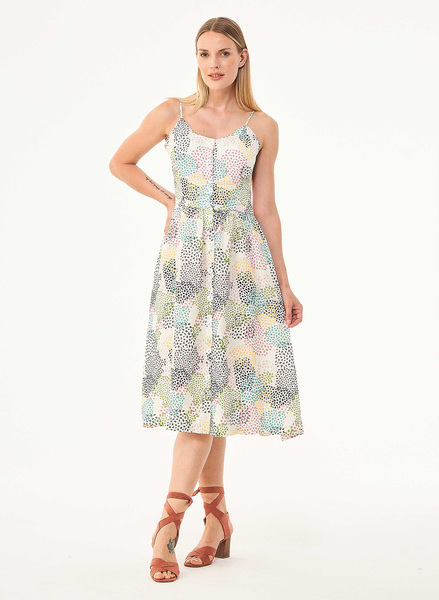Kleid Aus Tencel Lyocell Mit Allover-print günstig online kaufen
