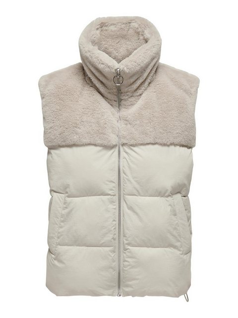 ONLY Steppweste ONLWANJA FUR PUFFER MIX WAISTCOAT CC OTW mit Teddyplüsch günstig online kaufen