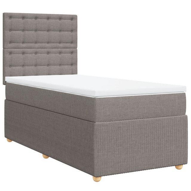 vidaXL Boxspringbett, Boxspringbett mit Matratze Taupe 80x200 cm Stoff günstig online kaufen