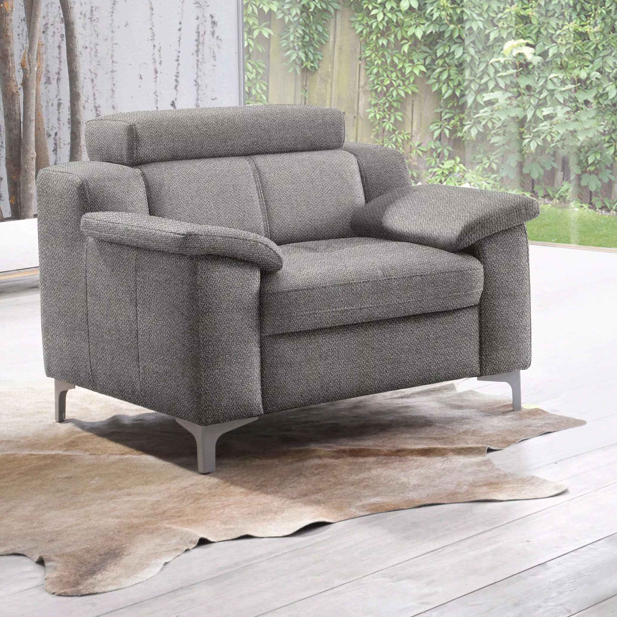 exxpo - sofa fashion Sessel "Florenz, Loungesessel, Relaxsessel mit hohem S günstig online kaufen