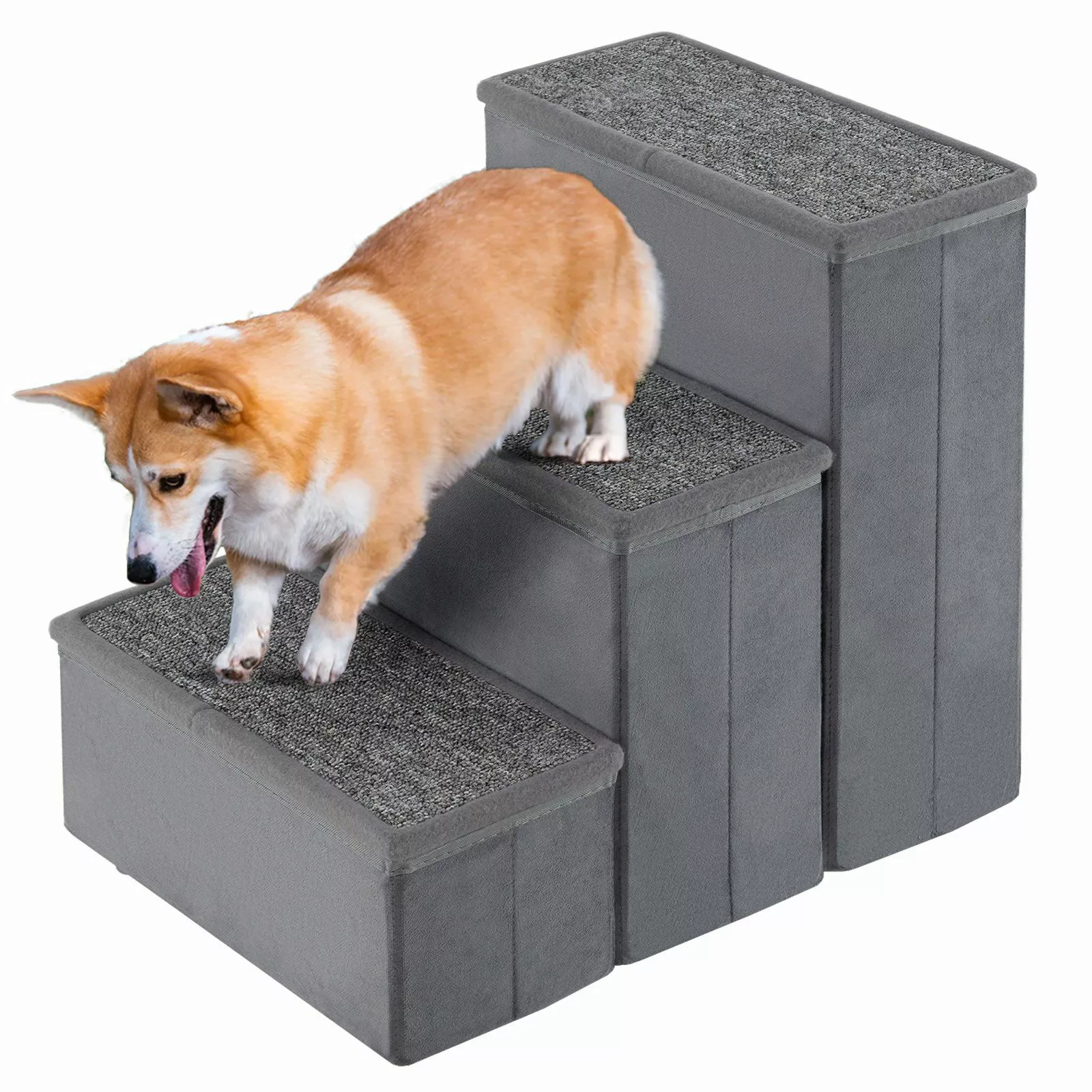 COSTWAY Haustiertreppe, 3 Stufen Hundetreppe, mit günstig online kaufen