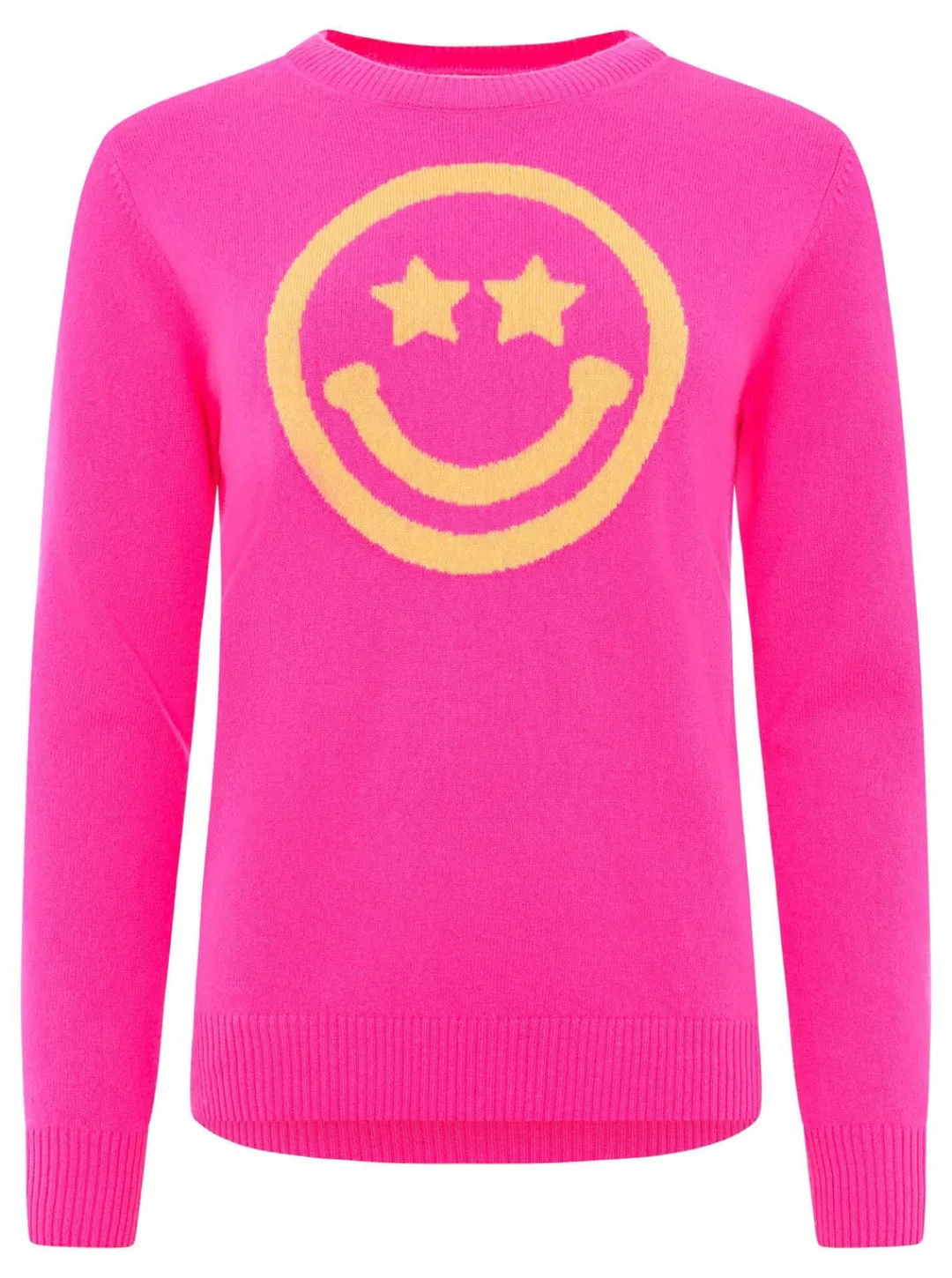 Zwillingsherz Kaschmirpullover Roundneck "Smiley Face" Rundhalspulli mit Sm günstig online kaufen