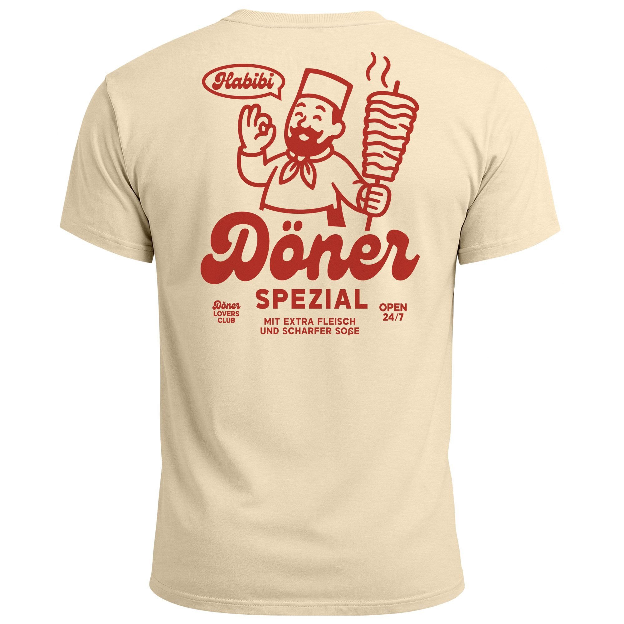 Neverless Print-Shirt Herren T-Shirt Backprint Döner günstig online kaufen