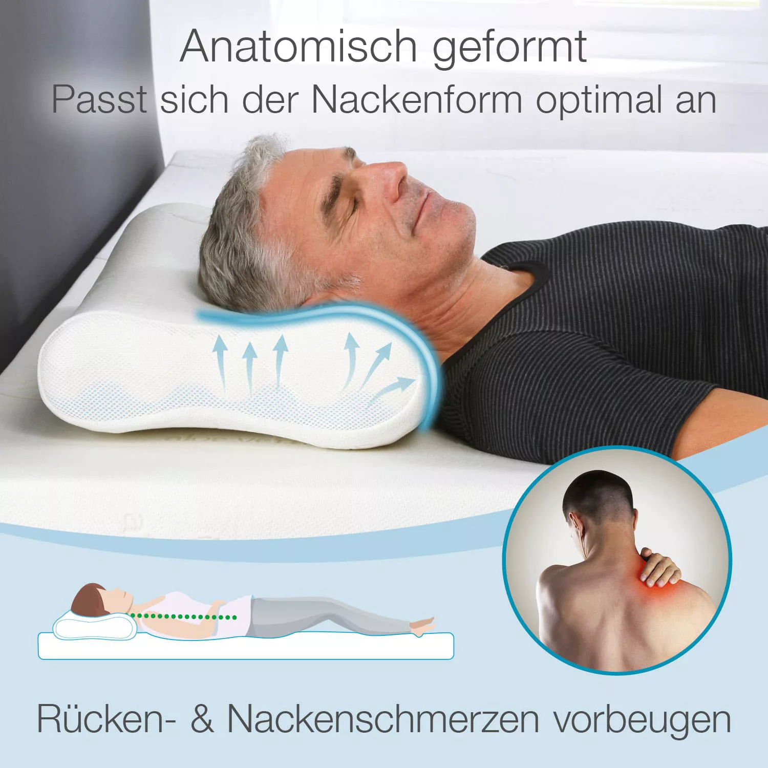 Bestschlaf Nackenstützkissen »Premium De Luxe«, 50x35 cm, 2er-Set günstig online kaufen