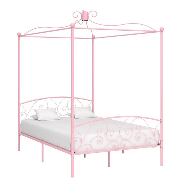 Himmelbett-gestell Rosa Metall 120 X 200 Cm günstig online kaufen