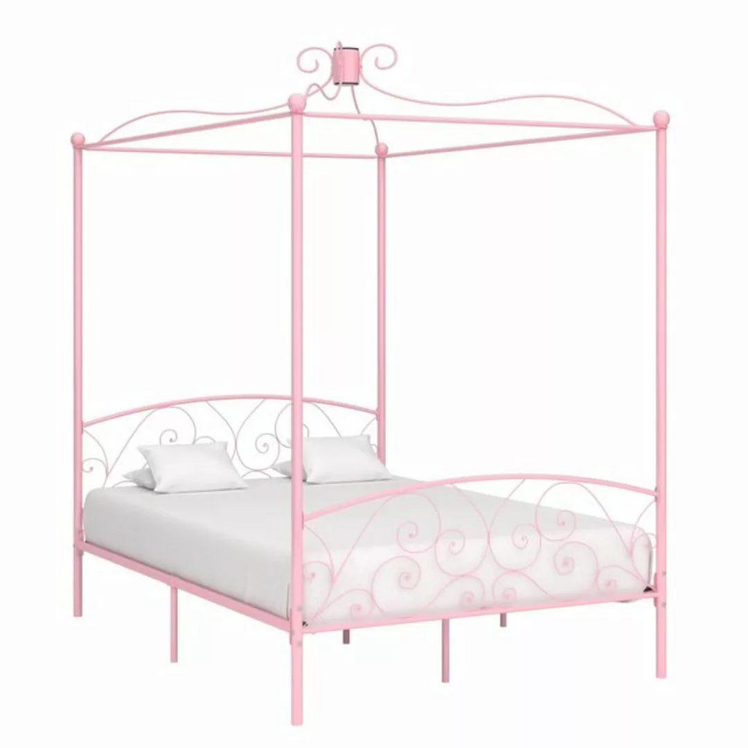 Himmelbett-gestell Rosa Metall 120 X 200 Cm günstig online kaufen