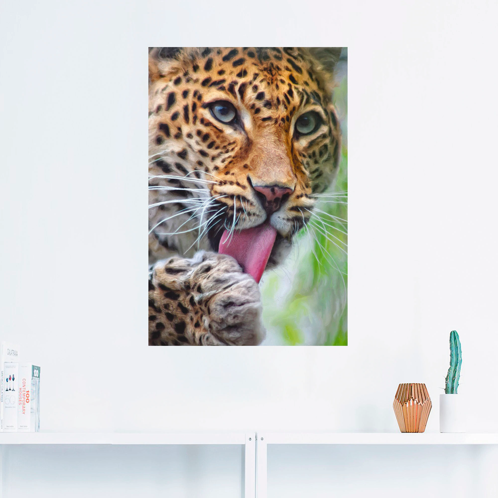 Artland Wandbild »Leopard«, Wildtiere, (1 St.), als Leinwandbild, Poster, W günstig online kaufen