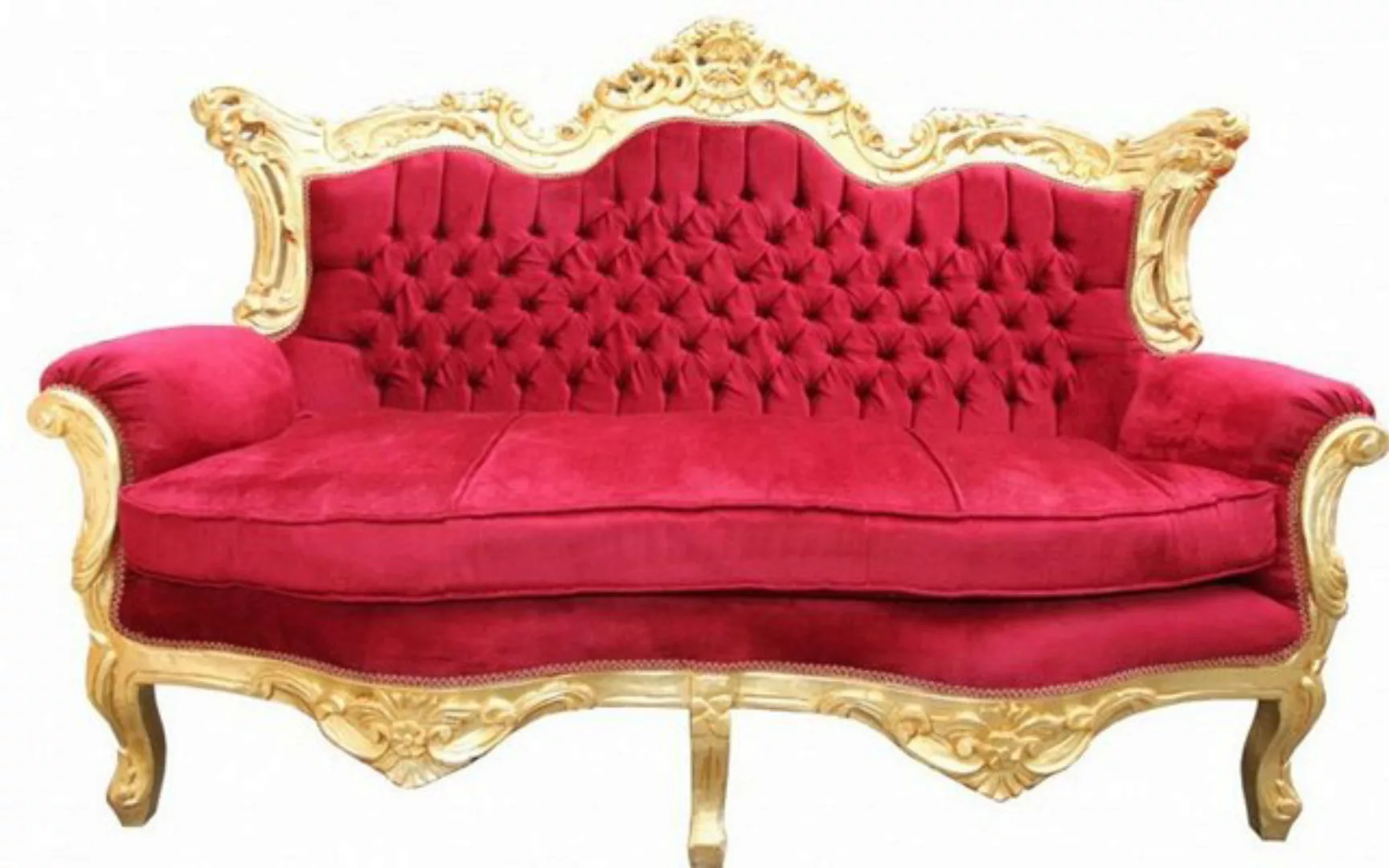 Casa Padrino 2-Sitzer Barock 2er Sofa Master Bordeaux Rot / Gold Mod2 - Woh günstig online kaufen