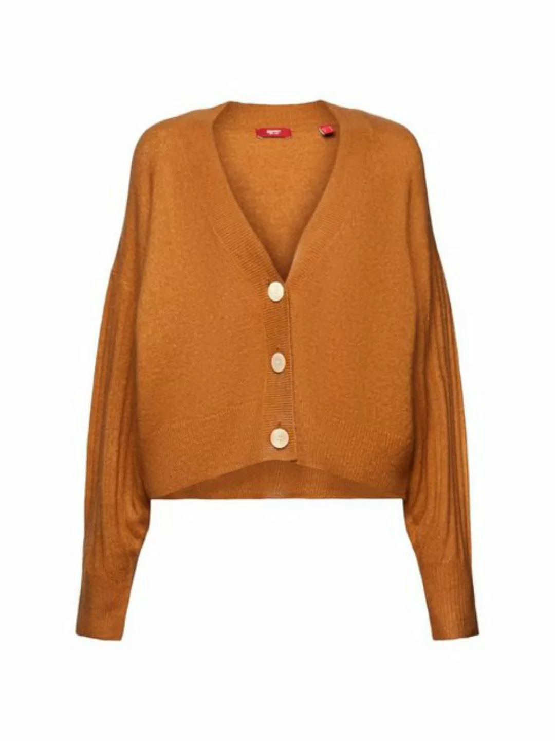 edc by Esprit Strickjacke V-Ausschnitt-Cardigan aus Wollmix (1-tlg) günstig online kaufen