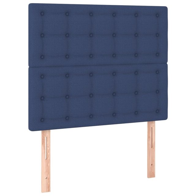 vidaXL Bett, Kopfteile 2 Stk. Blau 80x5x78/88 cm Stoff günstig online kaufen