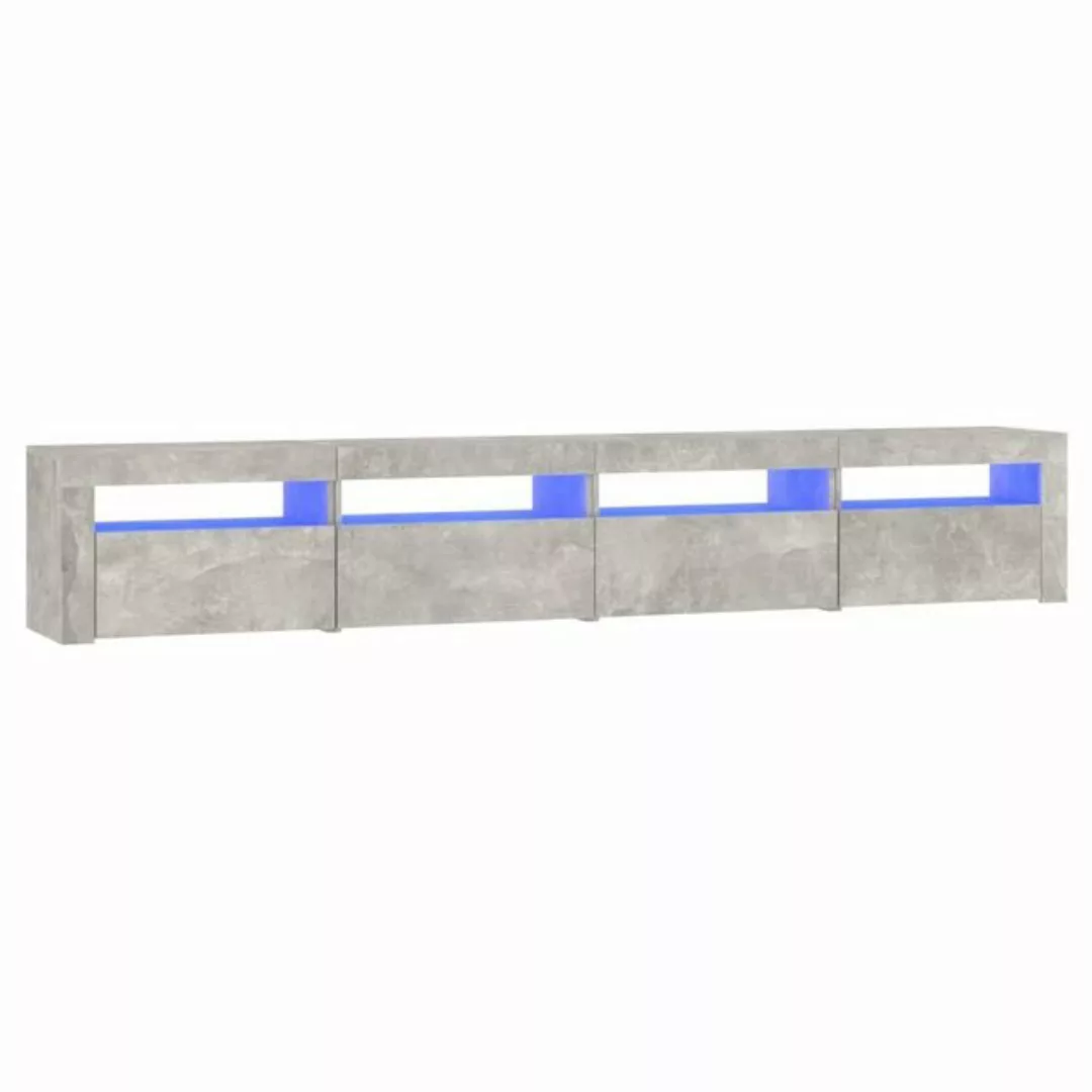 vidaXL TV-Schrank TV-Schrank mit LED-Leuchten Betongrau 240x35x40 cm (1-St) günstig online kaufen