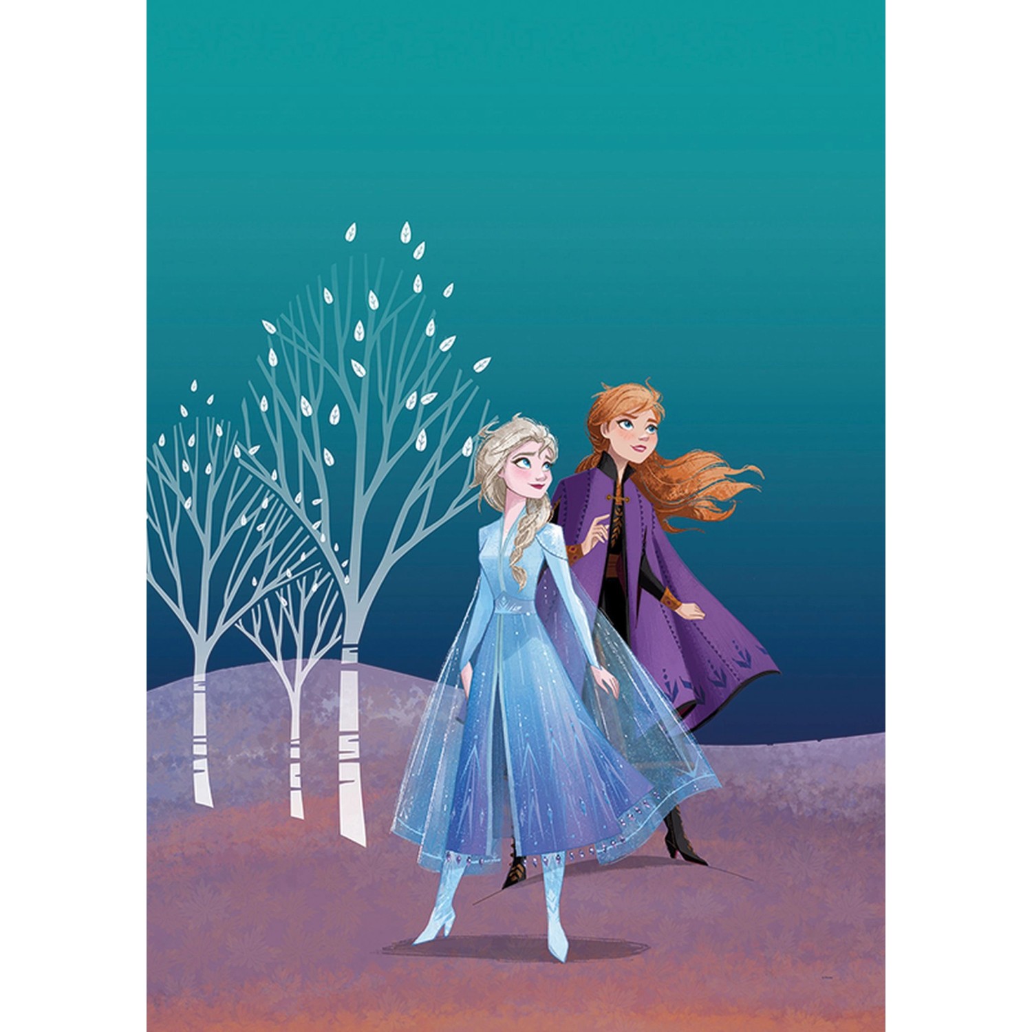 Disney Poster Die Eiskönigin Anna & Elsa Blau und Lila 50 x 70 cm 610154 günstig online kaufen