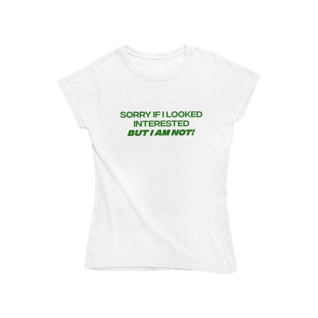 Novux T-Shirt Sorry if i looked interested Damen Tshirt Farbe Weiß günstig online kaufen