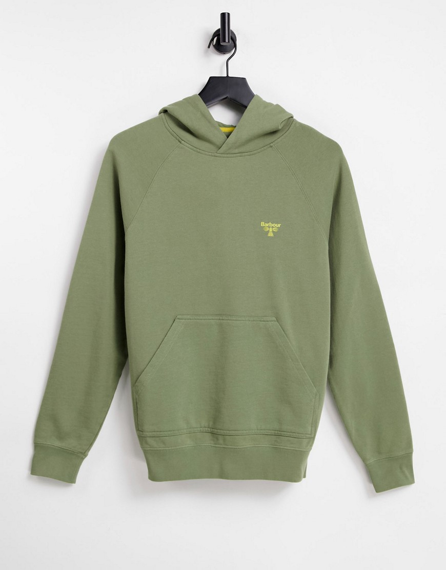 Barbour Beacon – Kapuzenpullover in Khaki mit kleinem Logo-Grün günstig online kaufen