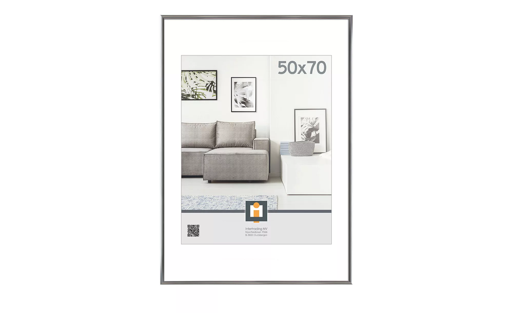 Kunststoffrahmen 50x70 cm - grau - Glas - 51 cm - 71 cm - 1,8 cm - Sconto günstig online kaufen