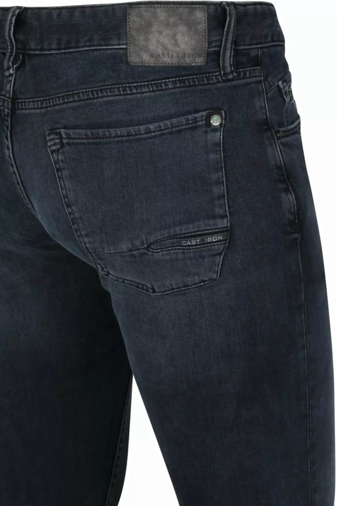 Cast Iron Riser Slim Jeans Vintage Washed Denim Schwarz - Größe W 34 - L 32 günstig online kaufen