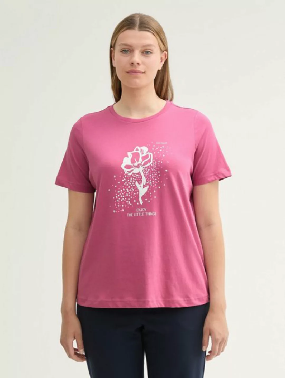 TOM TAILOR PLUS T-Shirt T-Shirt aus Bio-Baumwolle mit Artwork günstig online kaufen