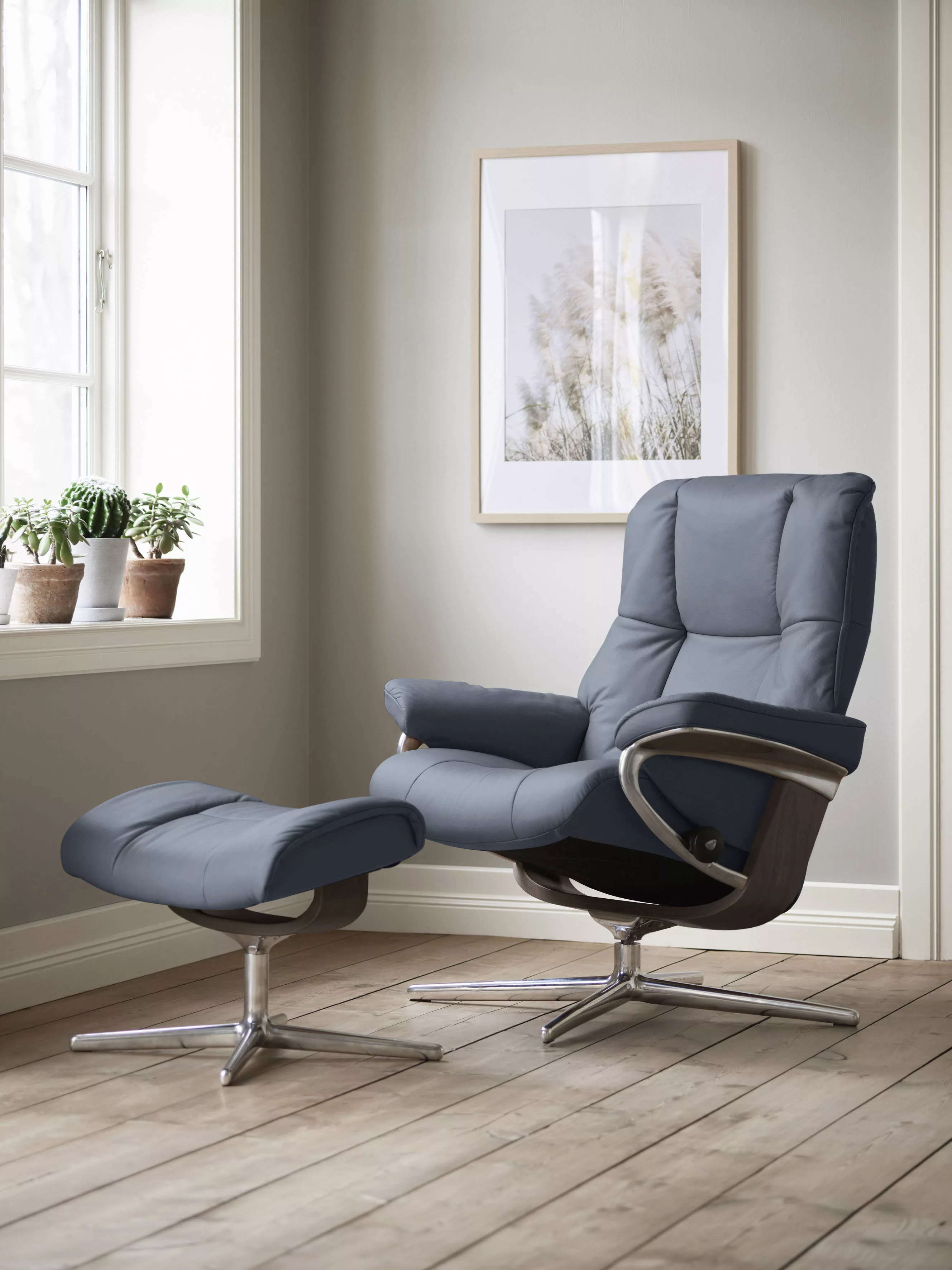 Stressless Fußhocker "Mayfair", mit Cross Base, Größe S, M & L, Holzakzent günstig online kaufen