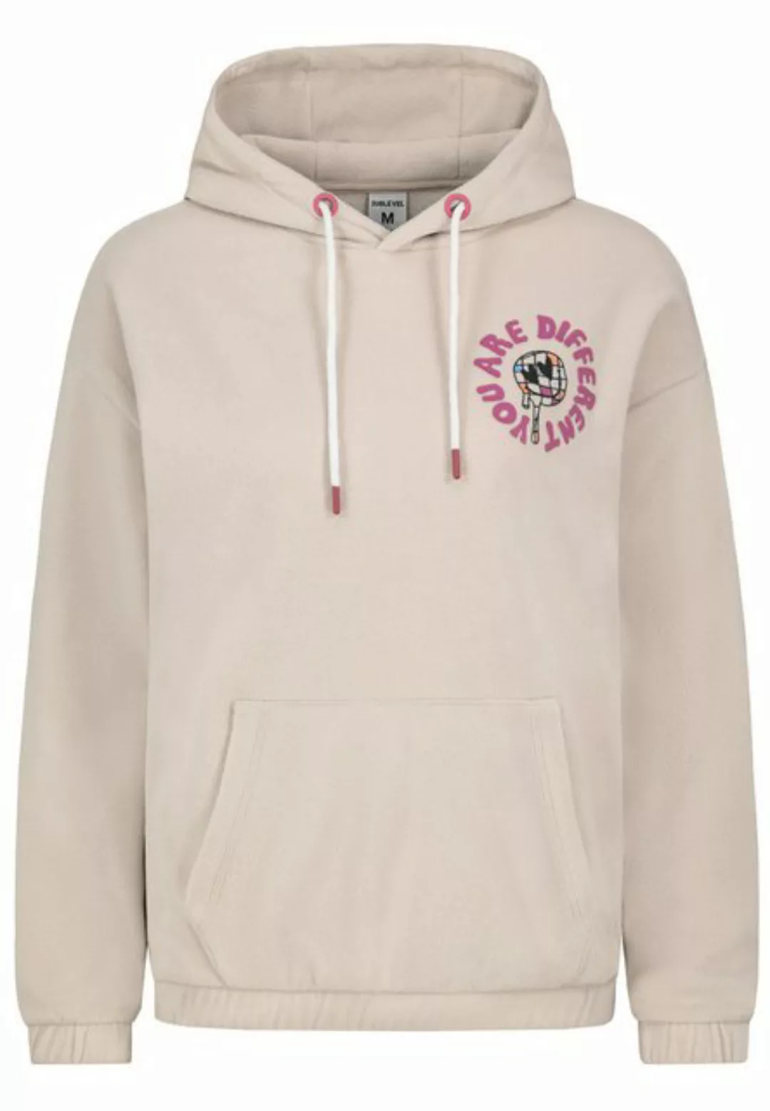 SUBLEVEL Fleecepullover Fleece Hoodie mit Cartoonprint günstig online kaufen