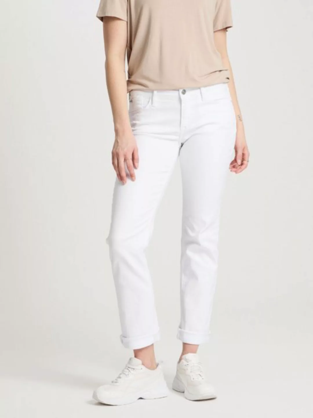 Cross Jeans Damen Jeans ROSE - Regular Fit - Weiss - White günstig online kaufen