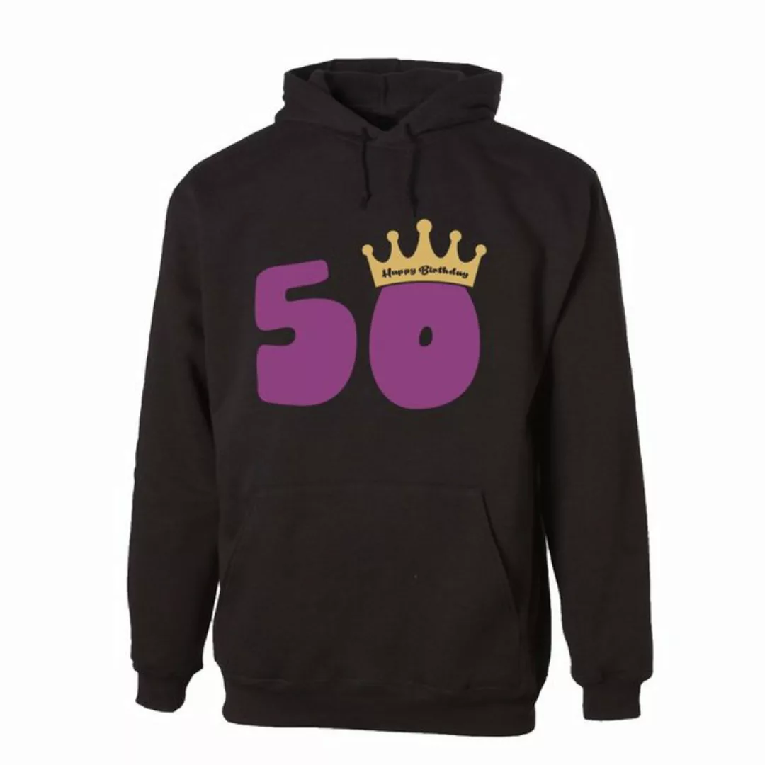 G-graphics Hoodie 50 – Happy Birthday – mit Krone mit trendigem Frontprint, günstig online kaufen