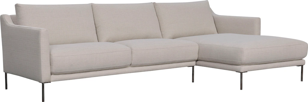 Leonique Ecksofa "Denver", (2 St.), Ecksofa, L-Form rechts, Stoff beige, ab günstig online kaufen