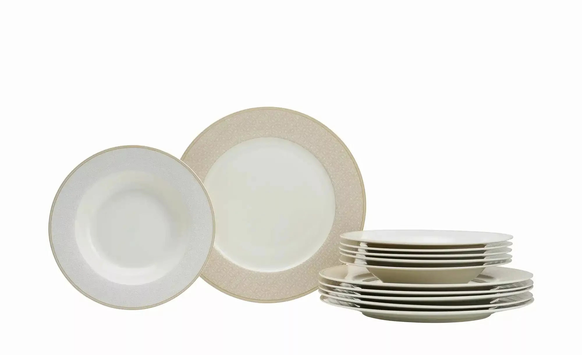 Ritzenhoff & Breker Tafelservice, 12-teilig  GEO ¦ beige ¦ Porzellan Geschi günstig online kaufen