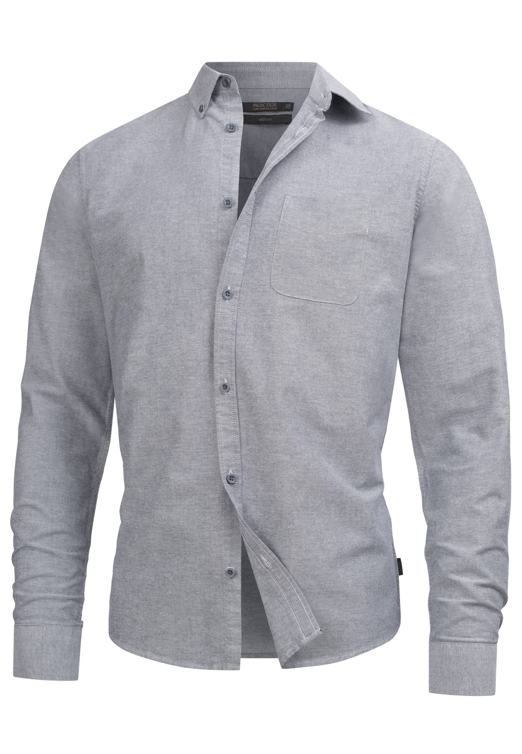 Indicode Langarmhemd Kepner mit Button-Down-Kragen und günstig online kaufen
