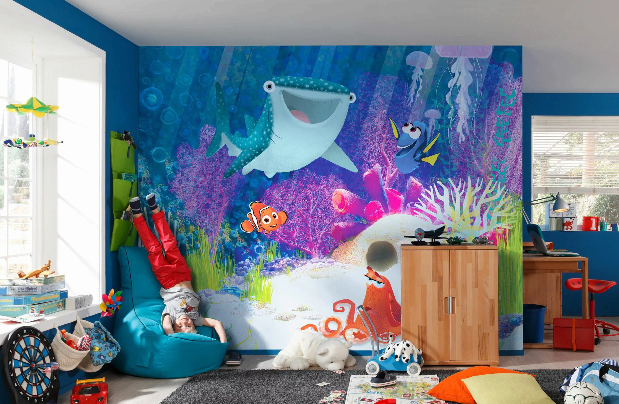 Komar Vliestapete »Dory Aqua Party«, 300x280 cm (Breite x Höhe) günstig online kaufen