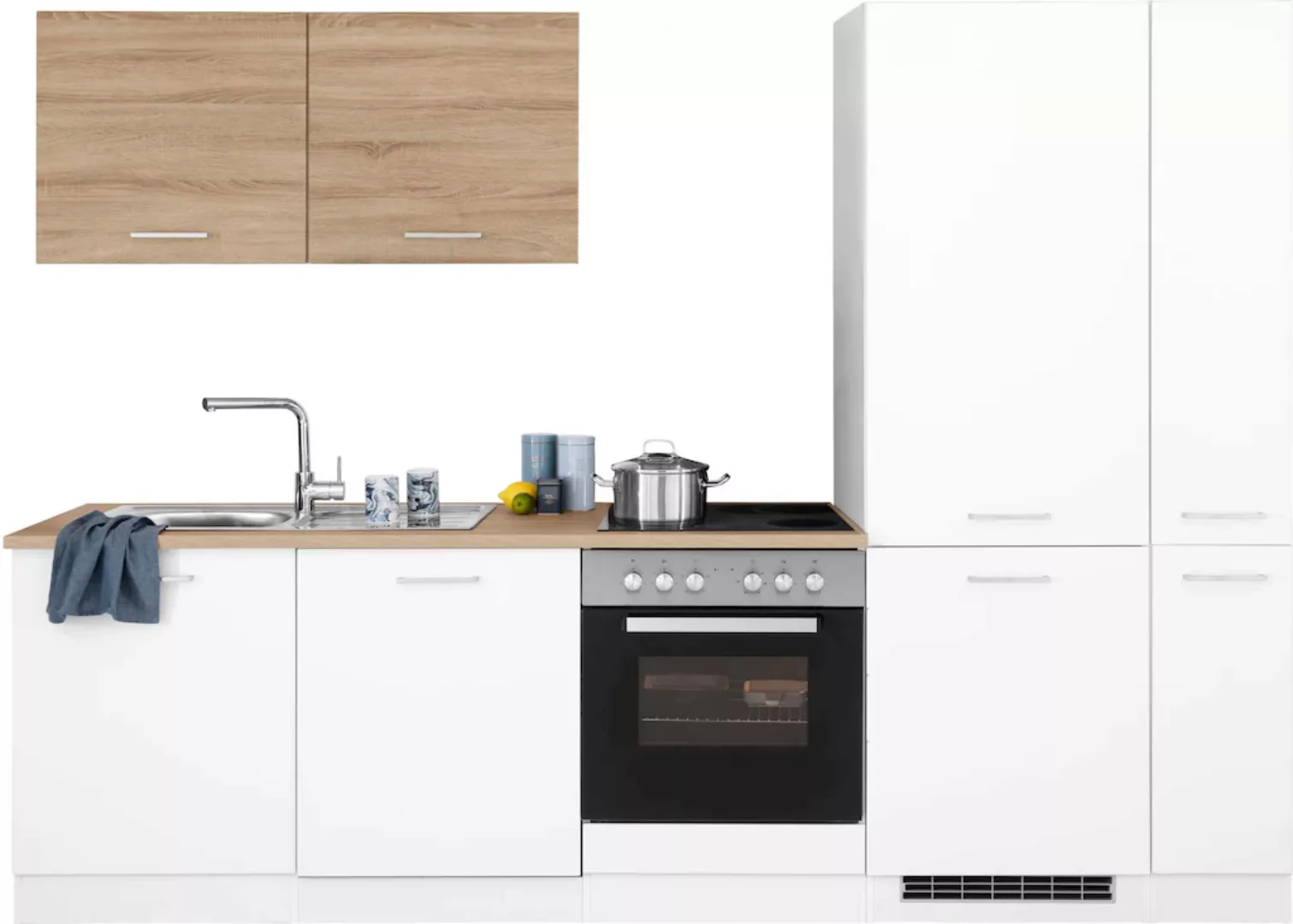 HELD MÖBEL Küchenzeile "Visby", ohne E-Geräte, 270 cm, für Kühl/Gefrierkomb günstig online kaufen