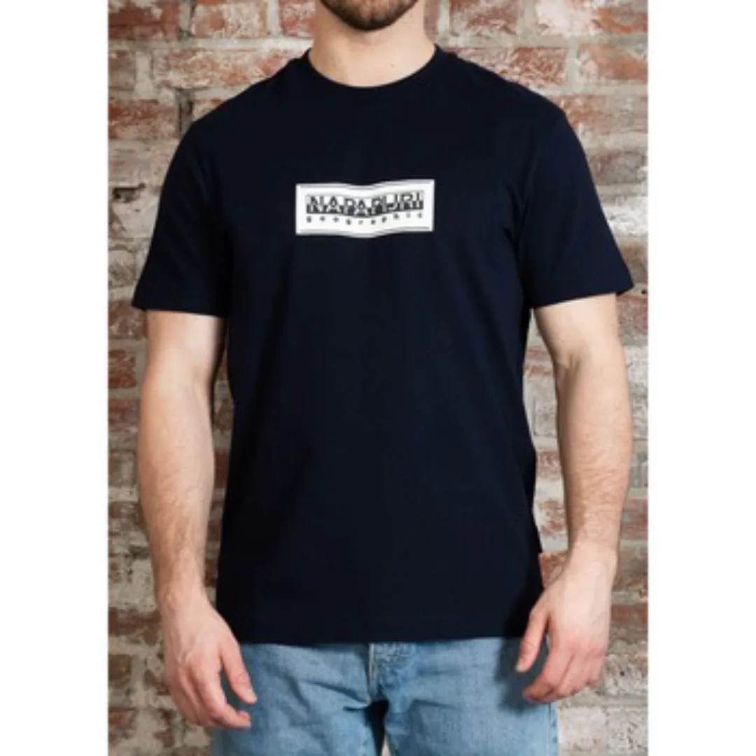 Napapijri  T-Shirts & Poloshirts S box logo - blu marine günstig online kaufen