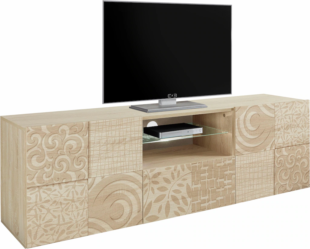 INOSIGN Lowboard "Miro", Breite 181 cm mit dekorativem Siebdruck günstig online kaufen