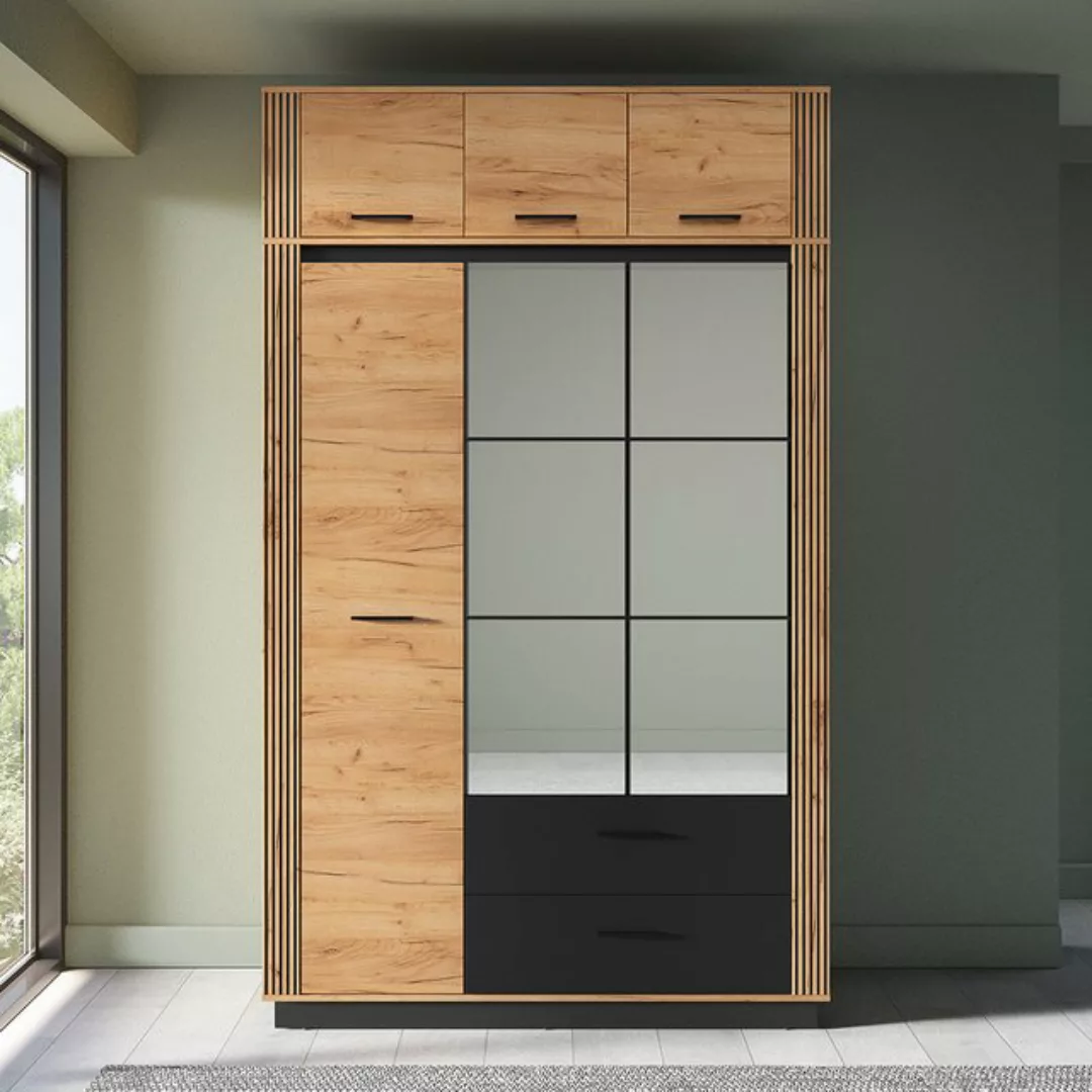 Lomadox Kleiderschrank URBANIA-131 Garderobenschrank 150 cm breit Wardrobe günstig online kaufen