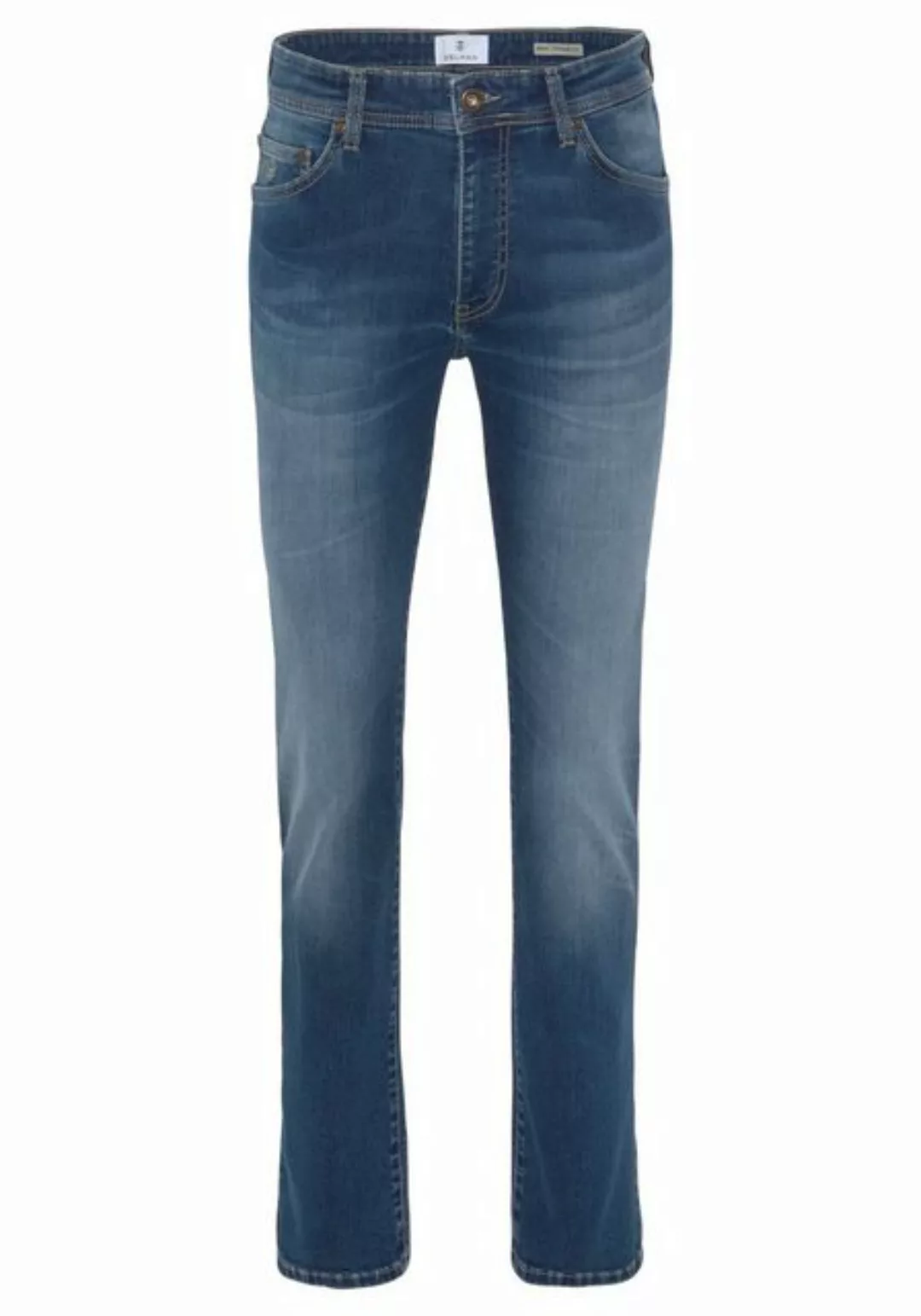 DELMAO Stretch-Jeans "Reed" gerader Beinschnitt, Used-Look-Waschung, niedri günstig online kaufen