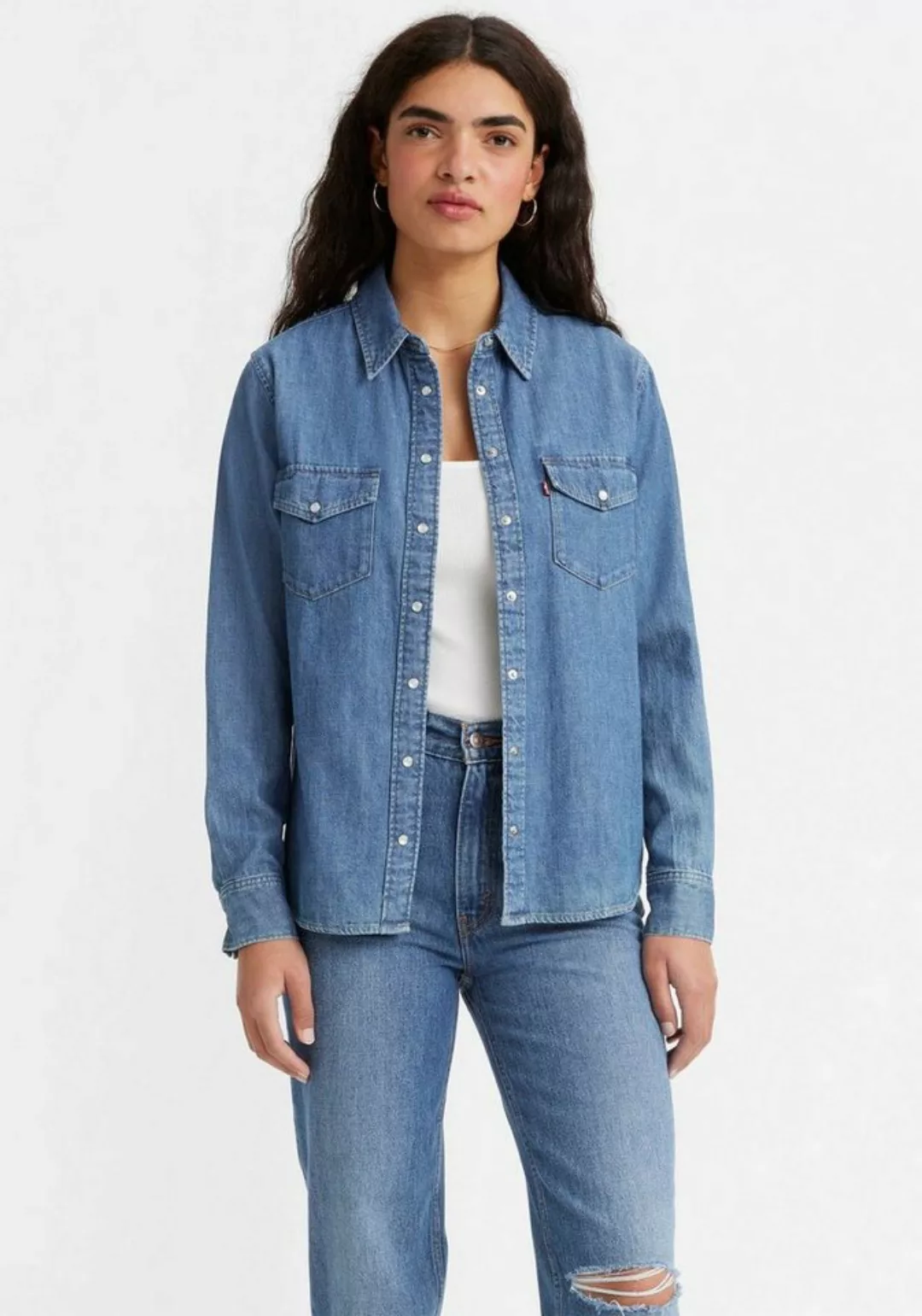 Levi's® Jeansbluse ESSENTIAL WESTERN mit Brusttaschen mit Druckknöpfen günstig online kaufen