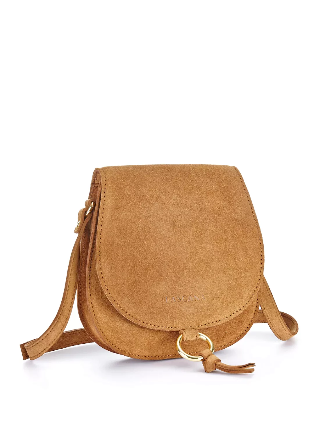 LASCANA Umhängetasche, aus Leder, Handtasche im Western-Look mit goldfarben günstig online kaufen