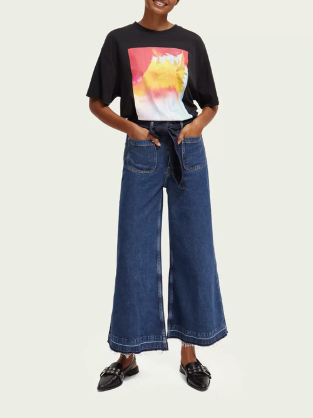 Scotch & Soda The Wave Jeans mit ausgestelltem cropped Bein günstig online kaufen