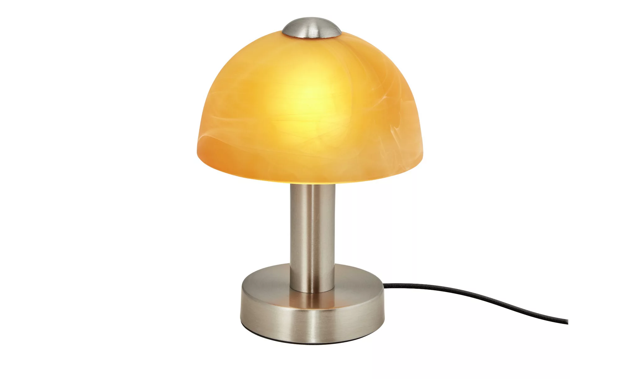 for friends Tischleuchte, Alabaster-Glas Orange - silber - 21,5 cm - Lampen günstig online kaufen