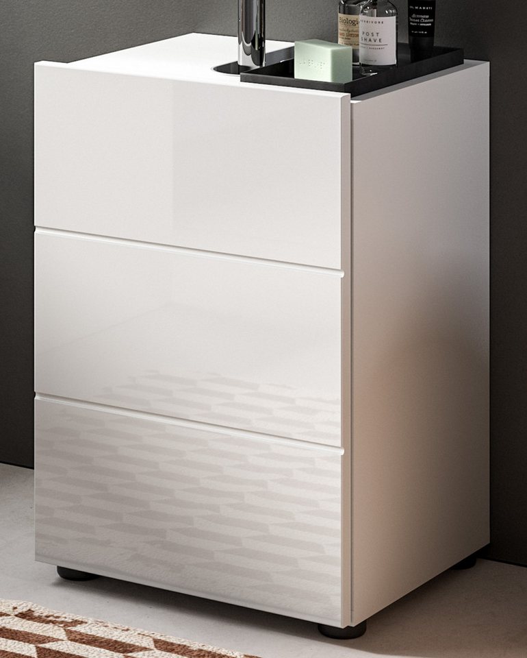 Inn.Furn Waschbeckenunterschrank Larik (Badschrank in weiß, Breite 40 cm) H günstig online kaufen