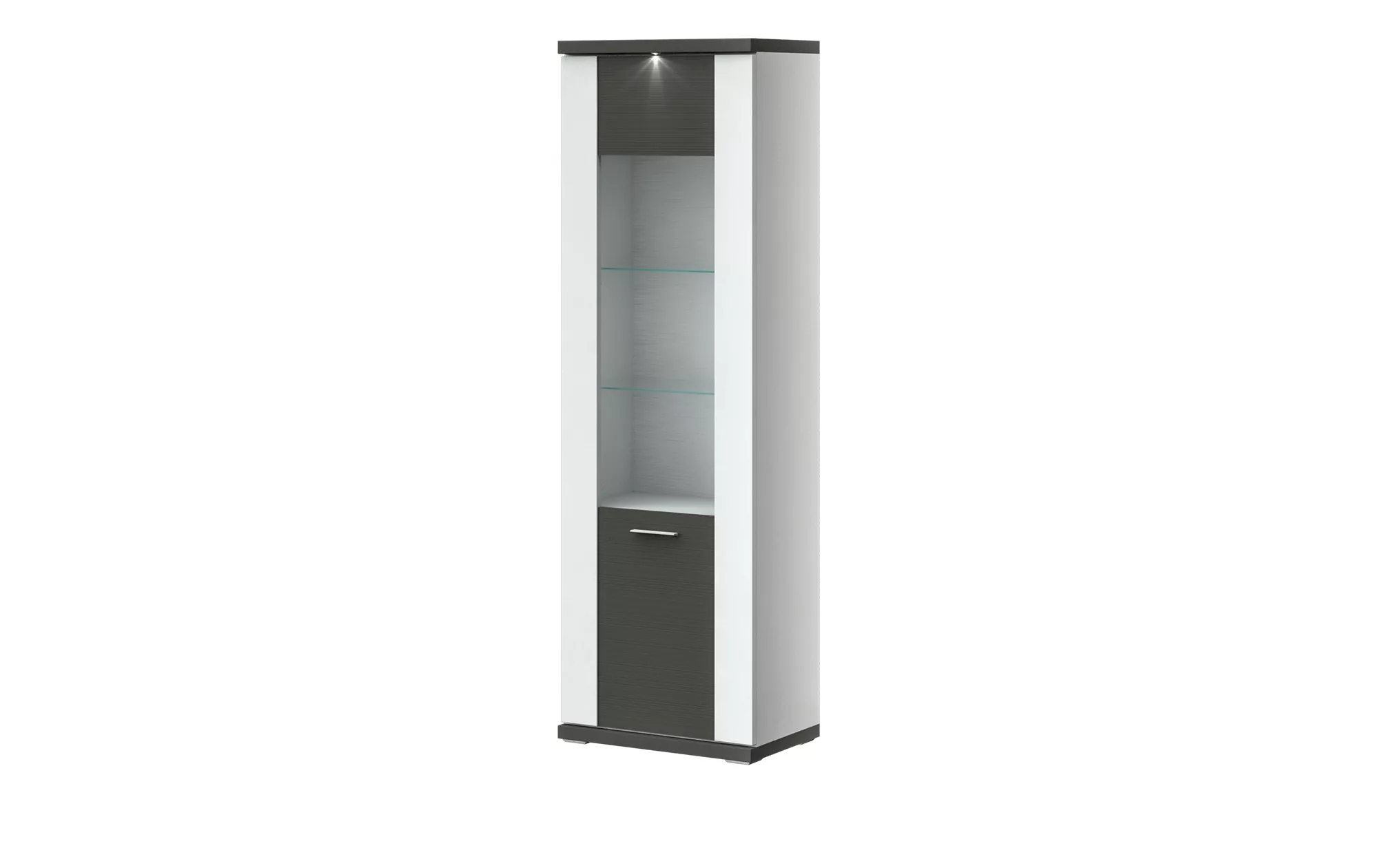 uno Vitrine  Titan ¦ grau ¦ Maße (cm): B: 66 H: 207 T: 42 Schränke > Vitrin günstig online kaufen