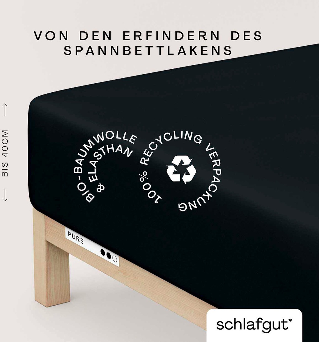 Schlafgut Spannbettlaken »PURE BOXSPRING in Gr. 90x200, 140x200 oder 180x20 günstig online kaufen