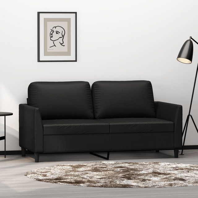 vidaXL Sofa 2-Sitzer-Sofa Schwarz 140 cm Kunstleder günstig online kaufen