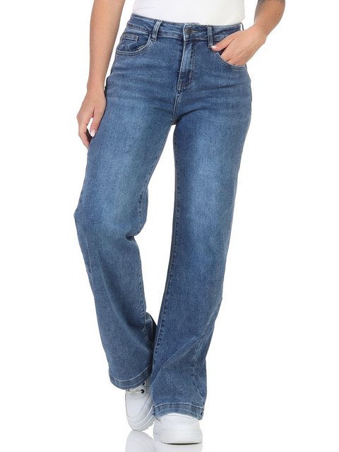 simarada Schlagjeans Damen Jeans Shlag 321 XS/34 Mittelblau günstig online kaufen
