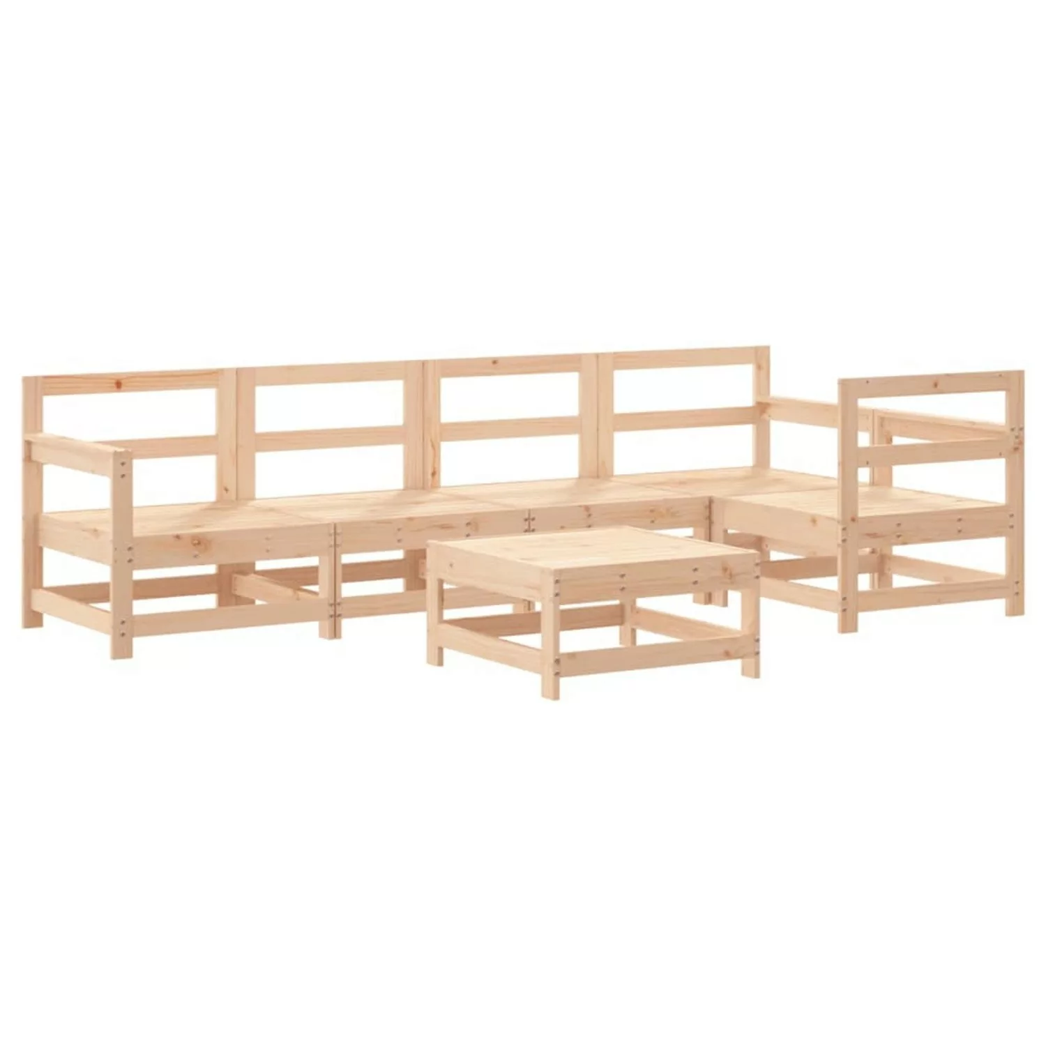 vidaXL 6-tlg Garten-Lounge-Set Massivholz Kiefer Modell 39 günstig online kaufen