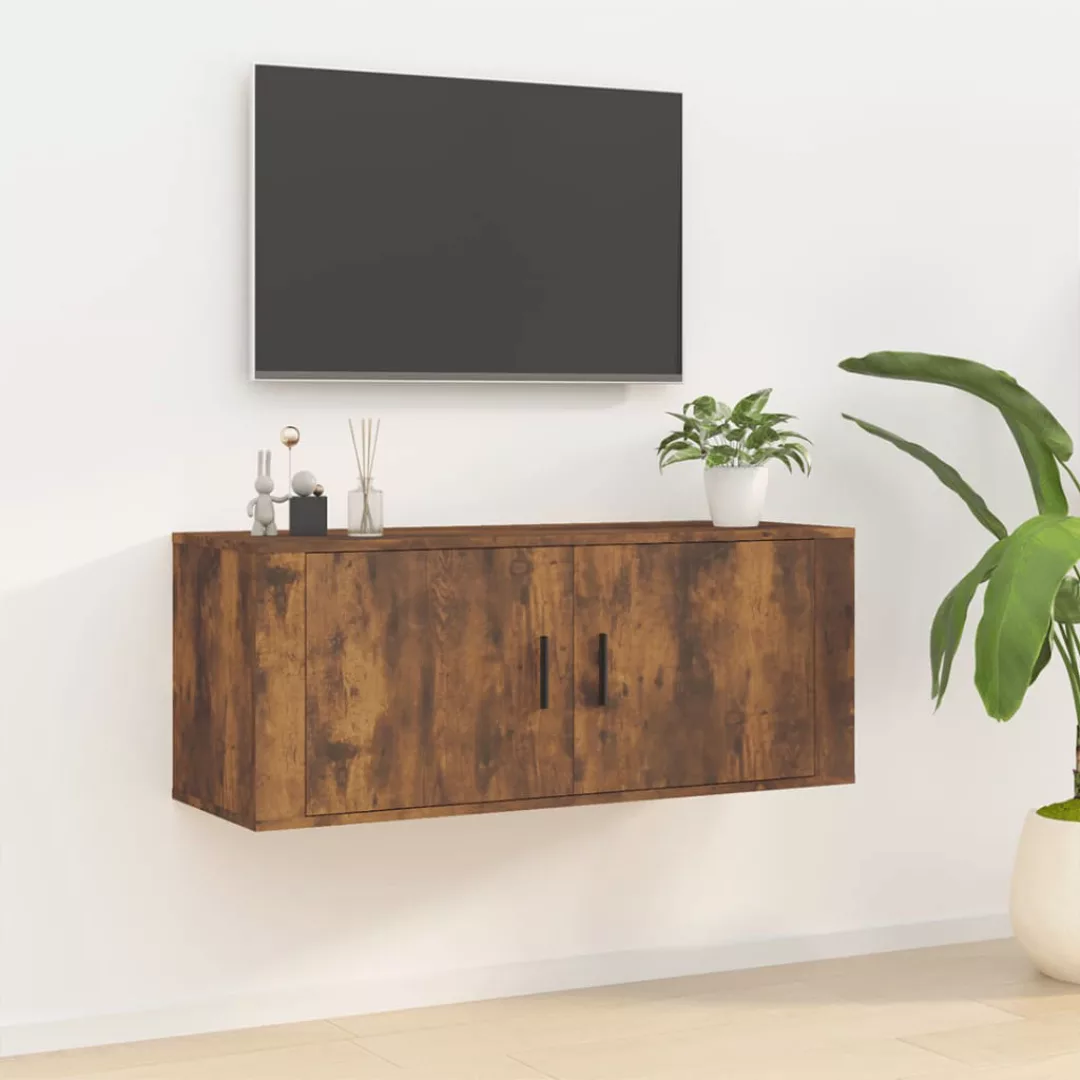 Vidaxl Tv-wandschrank Räuchereiche 100x34,5x40 Cm günstig online kaufen