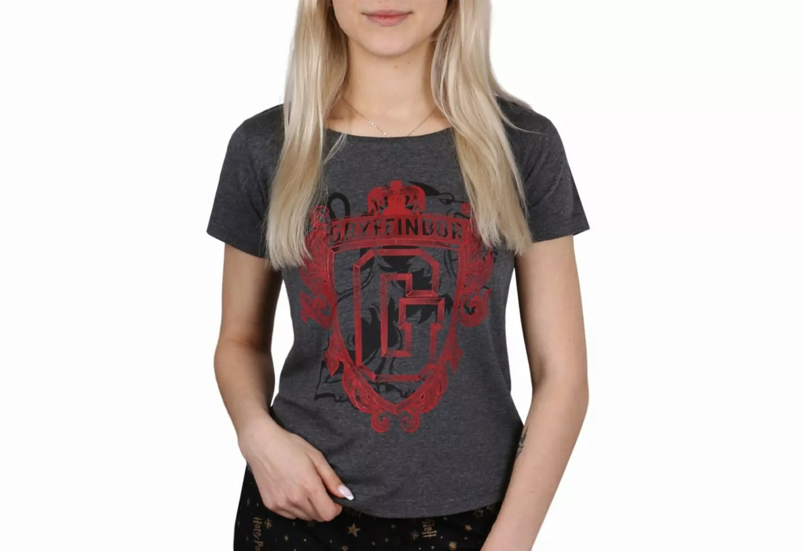 Sarcia.eu T-Shirt Dunkelgraues T-Shirt für Damen GRYFFINDOR Harry Potter günstig online kaufen