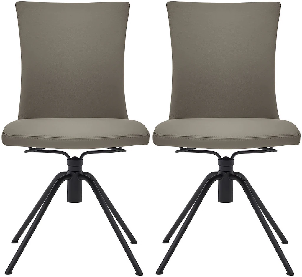 Musterring Polsterstuhl "Helmond 6700", (Set), 2 St., Echtleder, Drehgestel günstig online kaufen