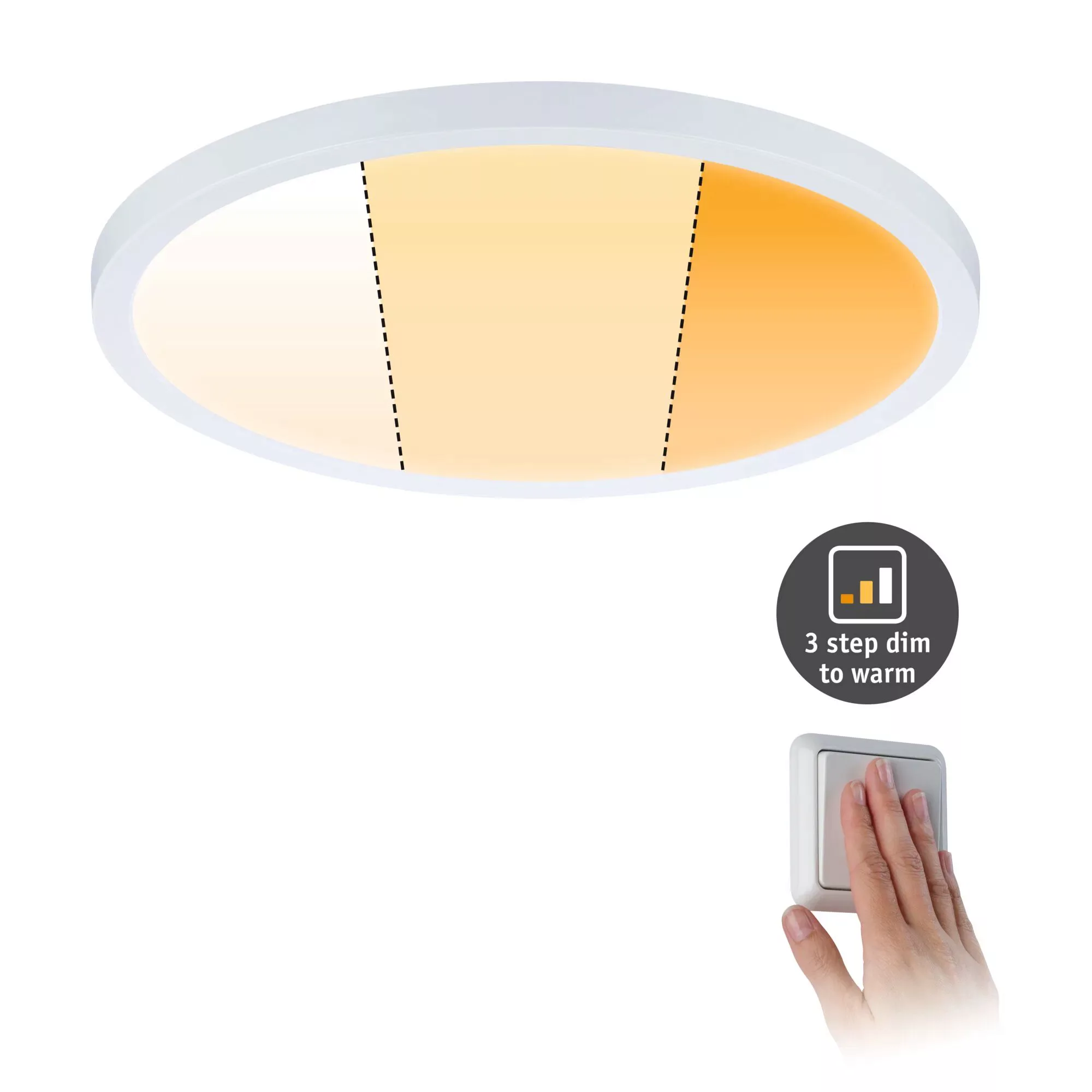 Paulmann LED-Panel Areo dimtowarm eckig weiß 23cm günstig online kaufen